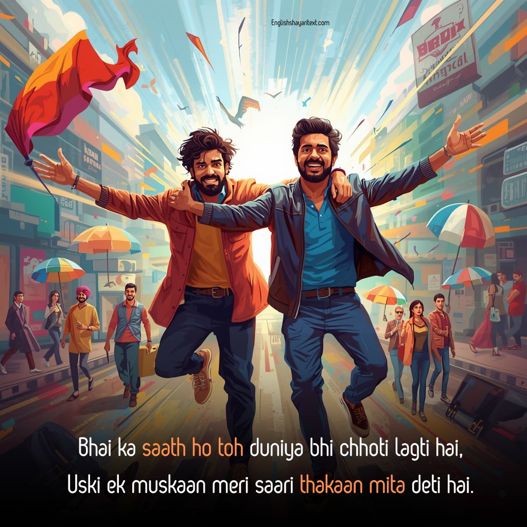 best brother shayari in english with emotional 2 line quotes showing love bond and brotherhood feelings