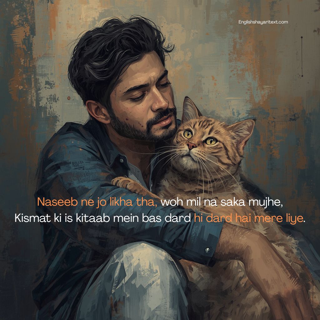 heart touching naseeb shayari in english showing sad girl alone with tears reflecting kismat muqaddar pain and broken destiny