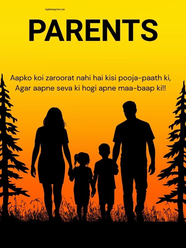 Maa Baap Emotional Shayari In English expressing deep love, sacrifice, and emotional bond between parents and children, perfect for Mother’s Day heartfelt wishes and emotional status.