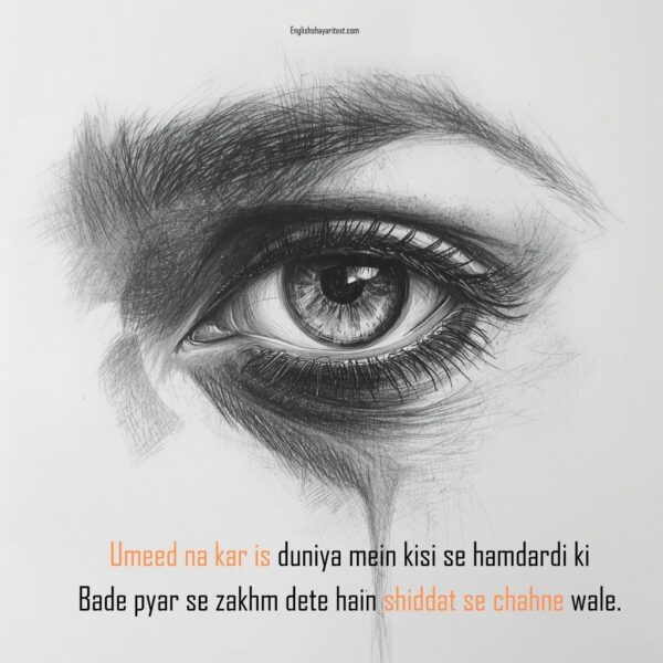 emotional heart breaking zakhm shayari in english showing broken dil, silent pain, love hurt feelings and deep heartbreak moments