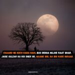 Beautiful Chand Shayari by Gulzar with heart touching moon poetry, romantic chand lines, emotional love shayari, beautiful night quotes and soulful words
