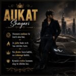 Aukat Shayari in English with powerful attitude, self-respect, and confidence lines for WhatsApp status and Instagram posts.